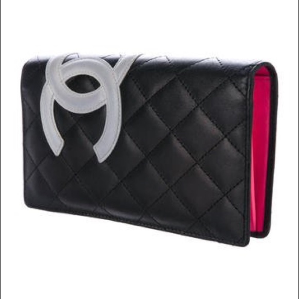 Chanel Calfskin Quilted Ligne Cambon Yen wallet